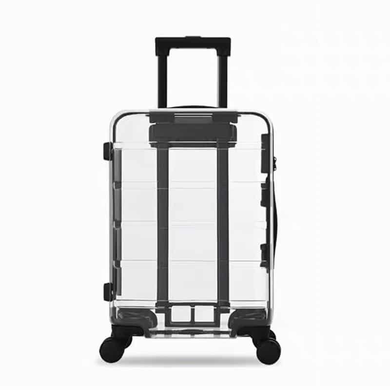 Housse Valise PVC Transparent - Lot 3 Pièces (20, 24, 28 Pouces), Imperméable, Protection Rayures, Fermeture Velcro