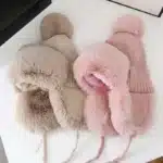 Bonnet avec cache oreille femme 1