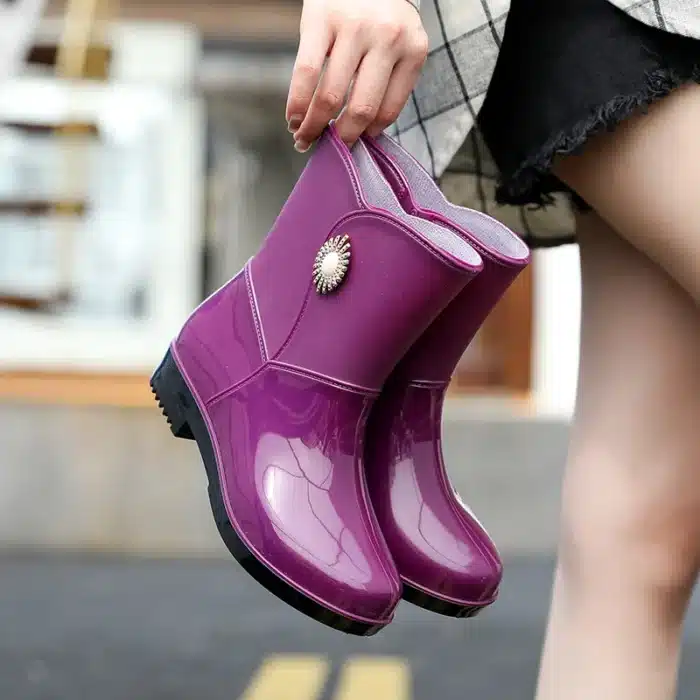 Botte de pluie noire femme 4